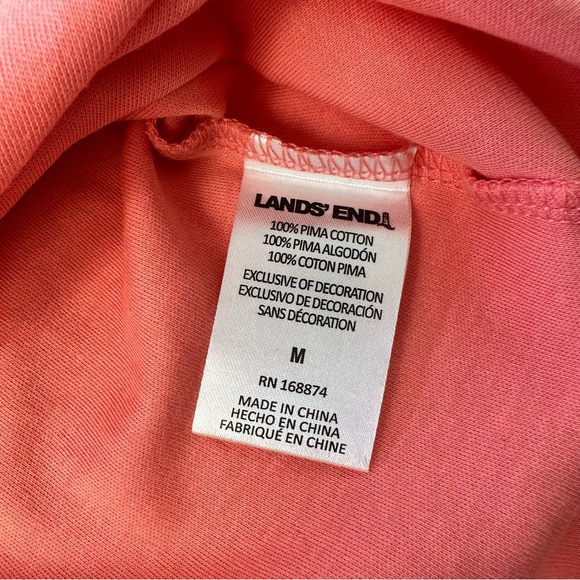 Lands' End Coral Long Sleeve Tee - Picture 9 of 9